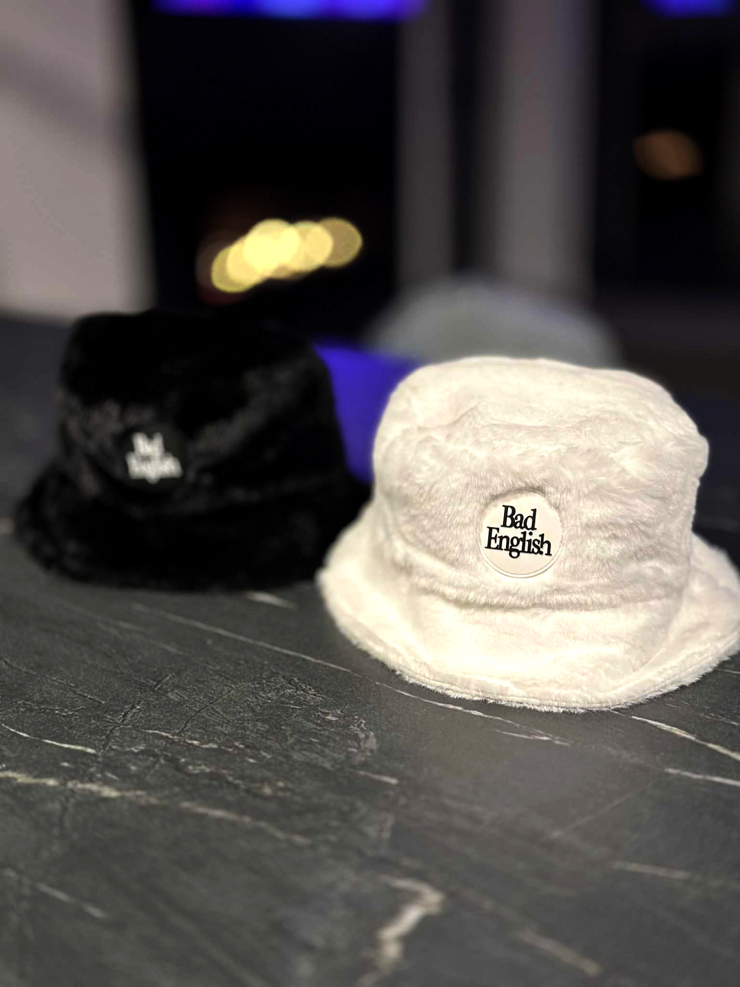 White Fuzz Bucket Hat