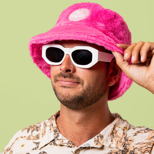 Hot Fuzz Pink Bucket Hat