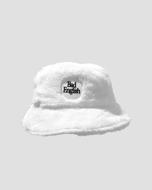 White Fuzz Bucket Hat